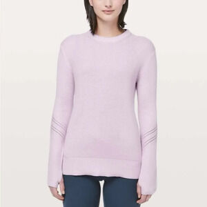 Lululemon sz 10 Time To Restore Sweater
Sheer Lilac lavender sweater thumb holes